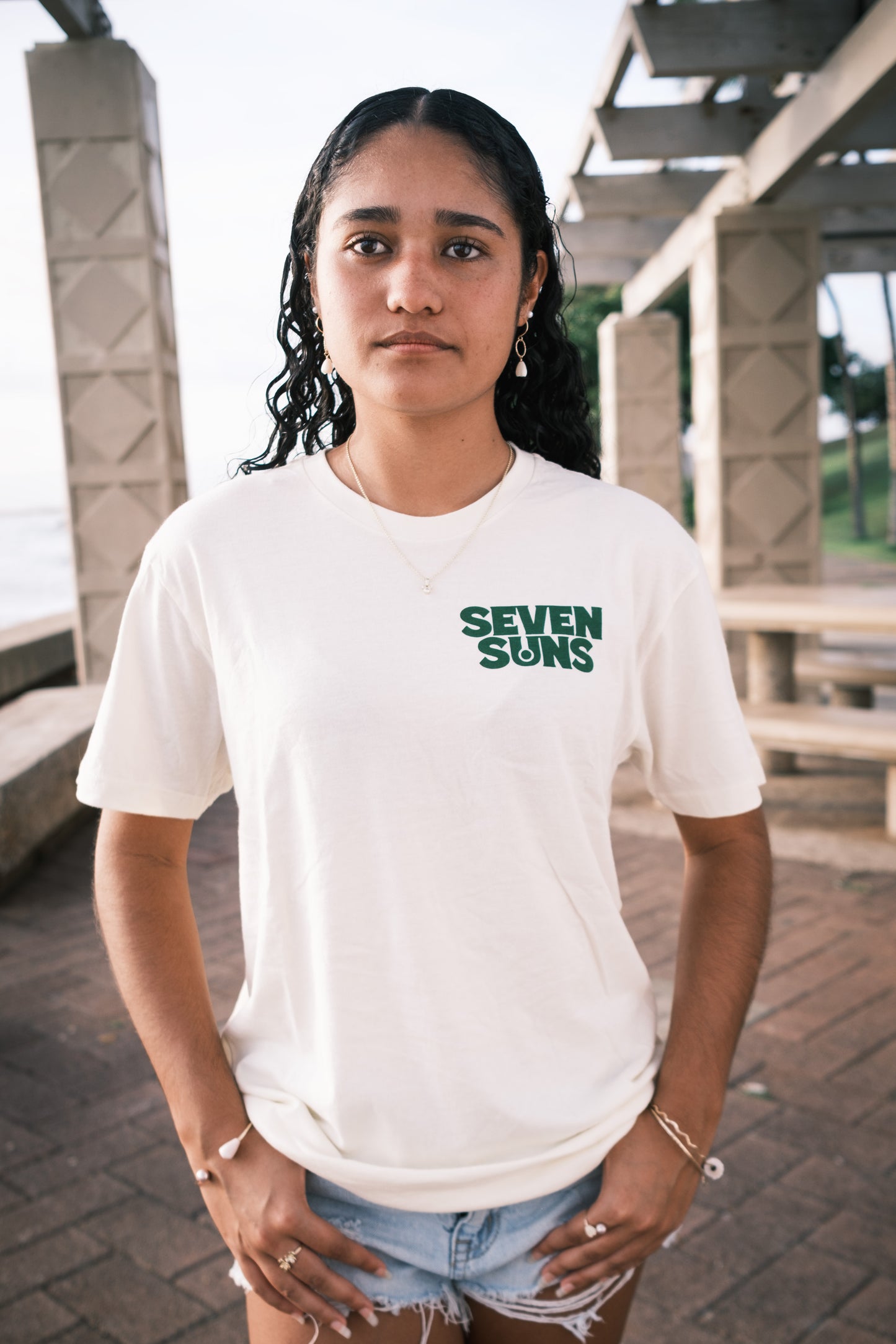 Classic Colorway Band Tee - Green on Sand