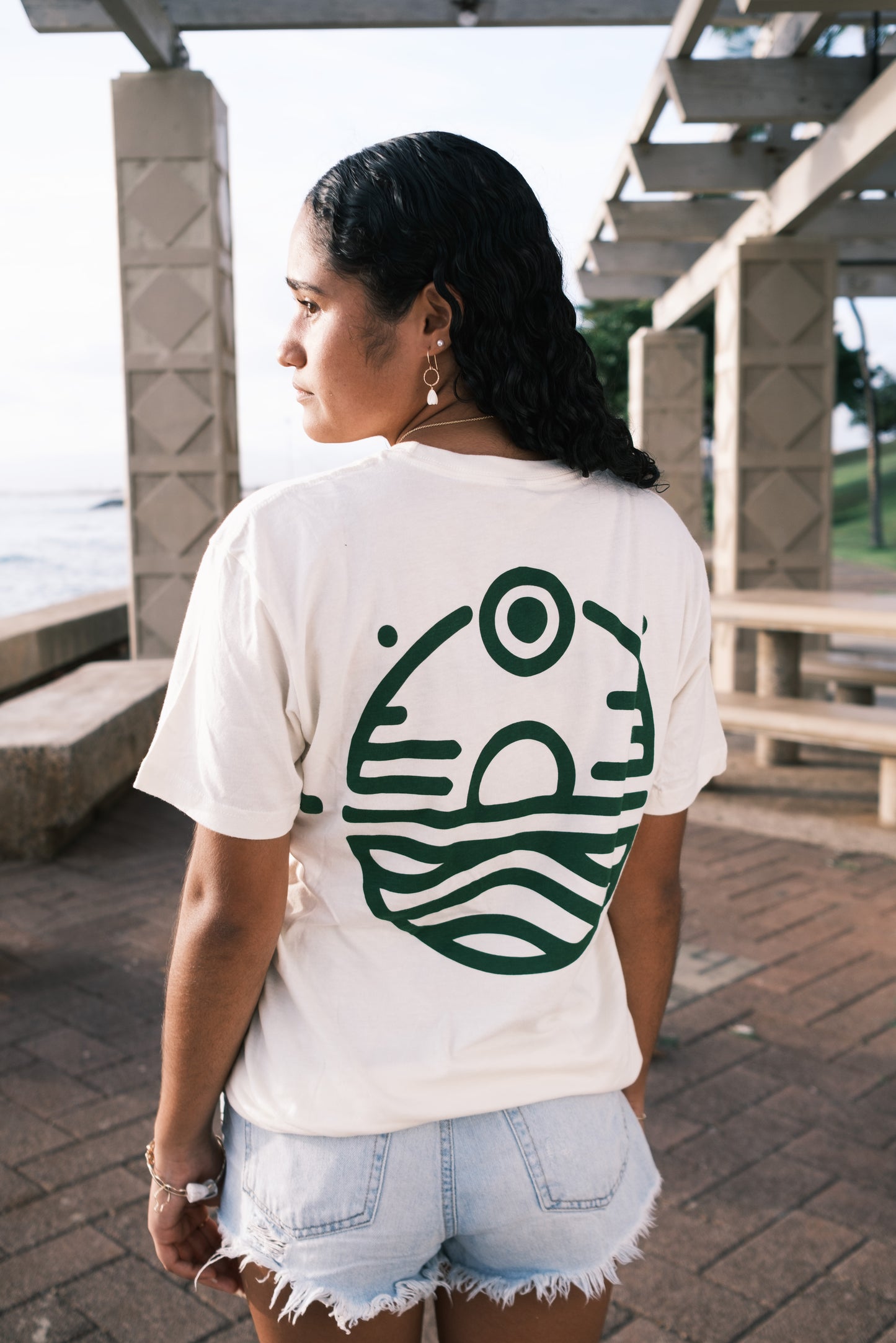 Classic Colorway Band Tee - Green on Sand